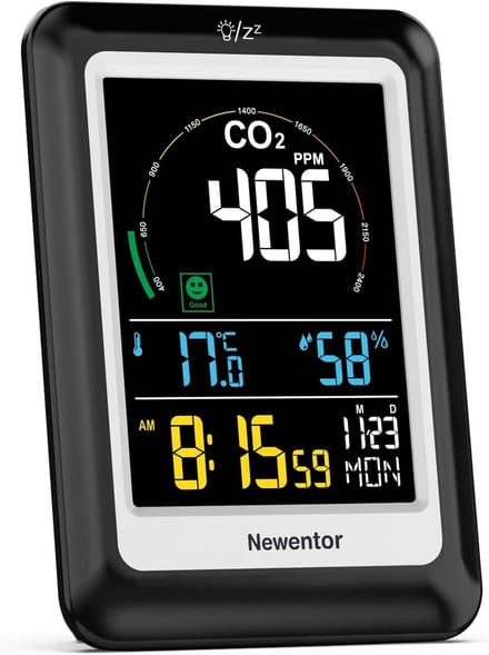 Fijnstofmeter - Luchtkwaliteitsmeter Voor Binnen - Co2 Meter - Binnenklimaat