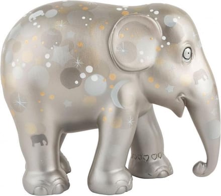 Sparkling Celebration Silver 15cm Handgemaakt Olifantenstandbeeld