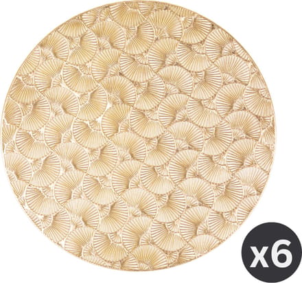 Placemat CAPELINNI rond, SET/6, dia 38 cm, goud