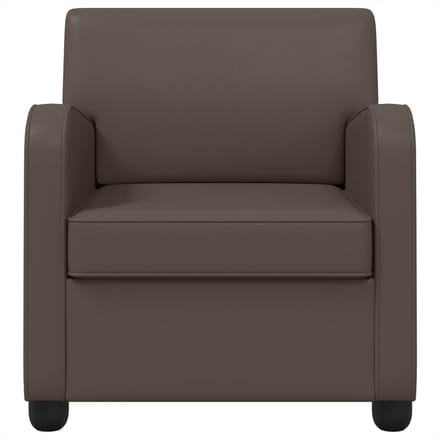 vidaXL - Fauteuil - Glanzend - Bruin - Kunstleer