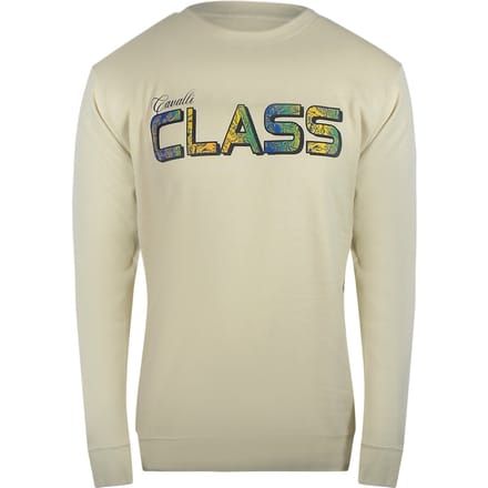 Cavalli Class Levendige Beige Sweatshirt Met Bloemenlogo