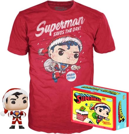 Funko Pop! & Tee Box: DC Superman Saves the Day #353 (Size S)
