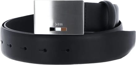 BOSS Leren Riem Strom Icon En Sz35 Leather Belt W90 Black Zwart
