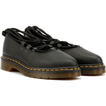 Dr. Martens Elphie II Virginia Dames Schoenen Van Zwart Leer