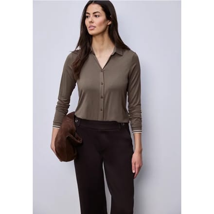Shirt met een blouse-look