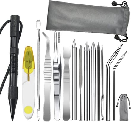 14-delige Paracord Naalden Set met Marlin Spike en Smoothing Tool