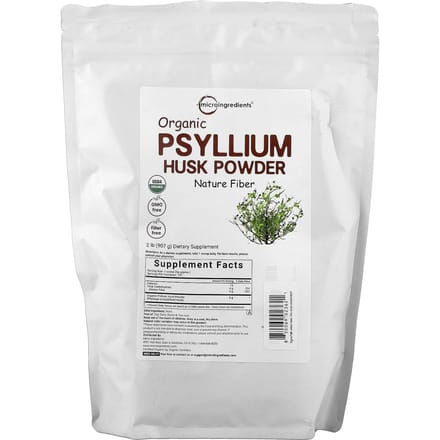 Micro Ingredients, Biologisch Psylliumvezelpoeder, 907g (2 pond)