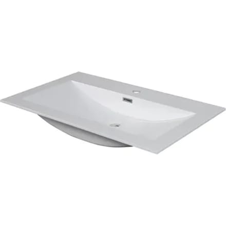 Aquavive Enkele Wastafel Cecina / Savena - Anders - Glanzend - Inclusief Kraan - Wit - 50cm