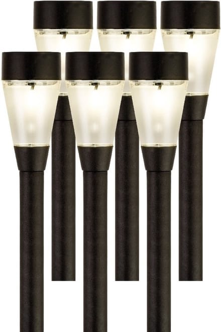 Lumineo Jive solar verlichting - 6x - buitenlamp/tuinlamp - LED - 32 cm