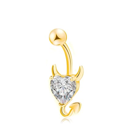 Chique Hart Navelpiercing - Goudkleurige Navelpiercing - Belly Button Piercing - 1 Stuk
