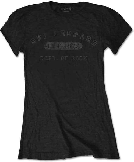 Def Leppard - Collegiate Logo Dames T-shirt - M - Zwart
