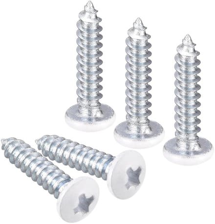 100 Stuks 2.5x12mm Witte Zelftappende Schroeven met Pan Head voor Houtbewerking en DIY-projecten