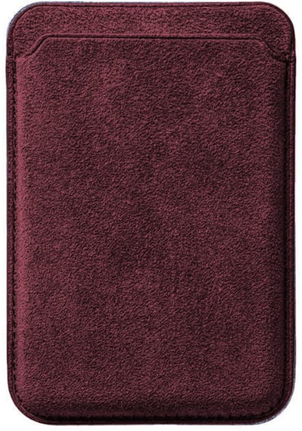 Alcanluxury Alcantara MagSafe wallet - Wine Red