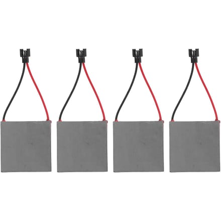 4 stuks Haardventilator Generatorplaat Aluminiumlegering 227 graden Celsius Haardventilator Reparatieplaat black