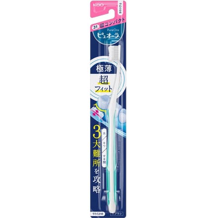 Kao - PureOra Ultra-Compact Toothbrush 1 pc - Random Color - Soft
