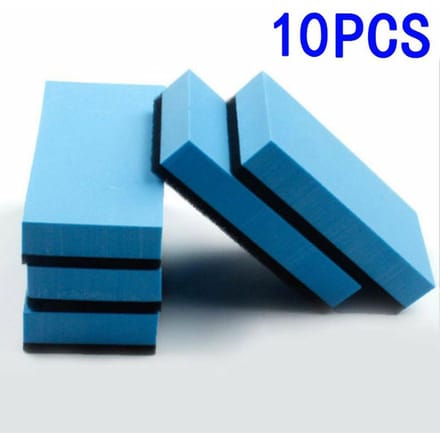 10 stuks Auto Keramische Coating Spons Glas Nano Wax Coating Applicator Pads blauw