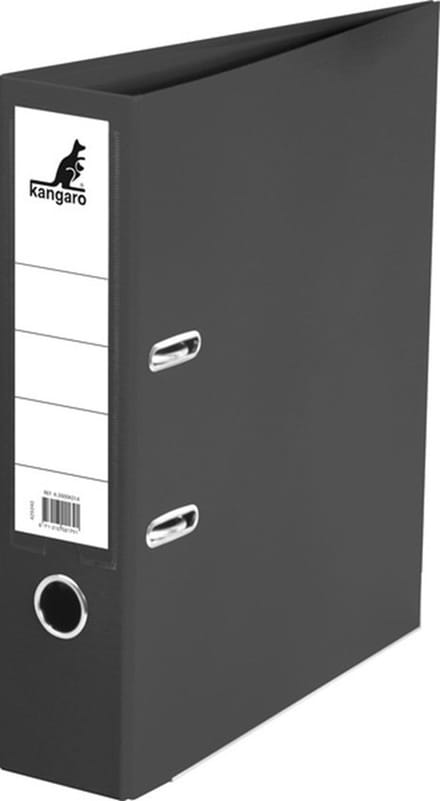 Kangaro ordner - A4 - 2-rings - zwart - rugbreedte 75mm