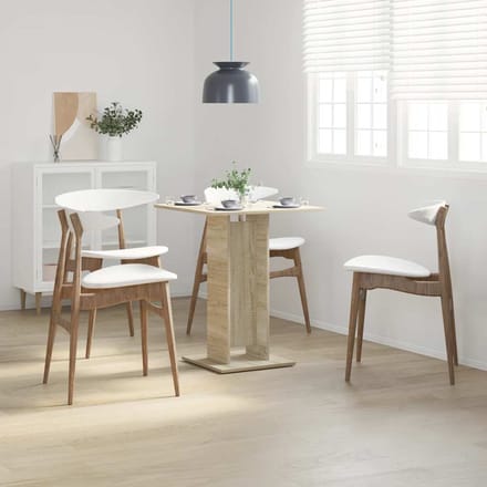 vidaXL - Bistrotafel - 60x60x75 - cm - bewerkt - hout - sonoma - eikenkleurig