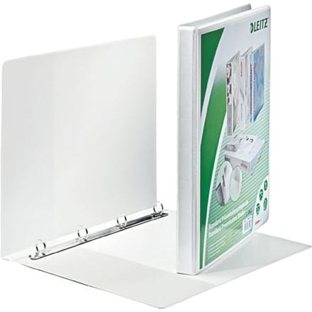LEITZ presentatie-ringband, A4 extra breed, wit, rug 30 mm, 4-rings mechaniek