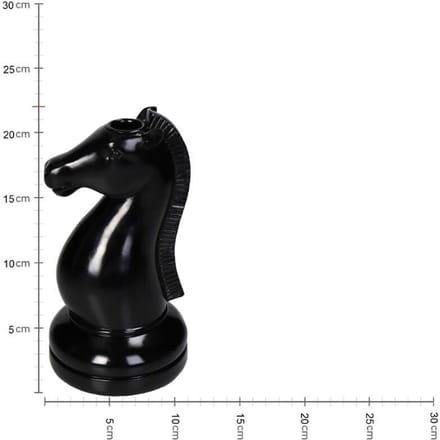 Kandelaar Schaakstuk Het Paard – H22 cm – Polyresin – Kersten
