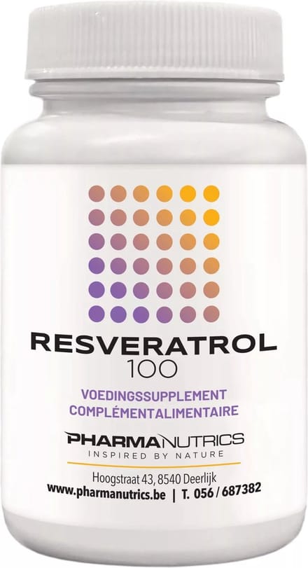 RESVERATROL FORTE 60 v-caps Pharmanutrics - Huid - Bloedsomloop - Antioxydant - Natuurlijk - Wijnstokken