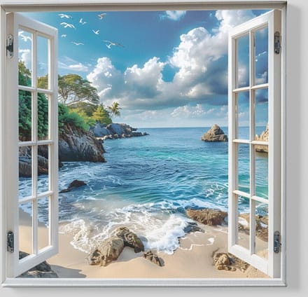 Vierkant Canvas Schilderij - Landshappen - 60x60x2 cm