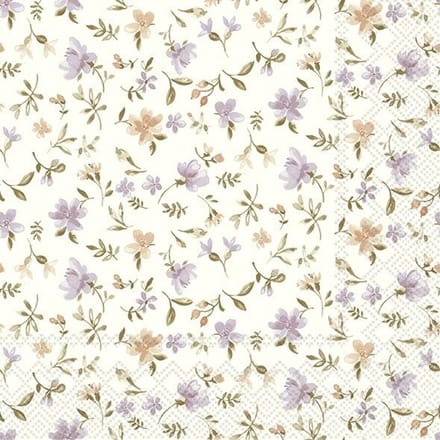 IHR - Lunch servetten - Fleurs lilac orange