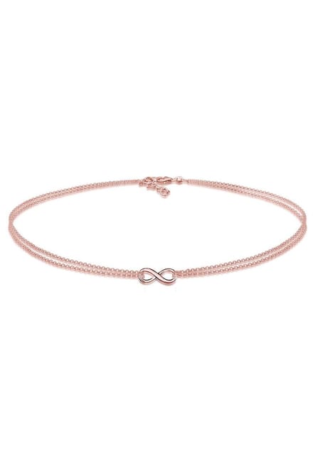 Elli Halsketting infinity choker oneindigheid roze 925 zilver