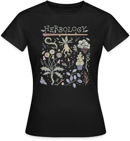 Harry Potter Herbology Botanisch Kruiden Ontwerp T-Shirt Dames