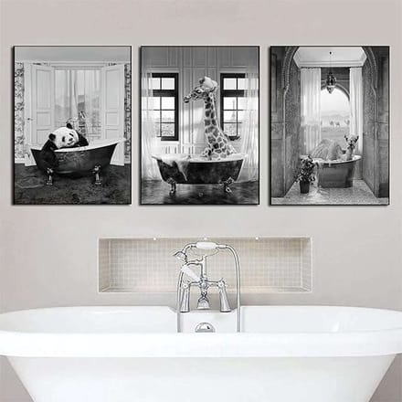 CE - Dierenkunst op Canvas - 50x70cm - Set van 3 - Zonder Lijst