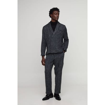 Oversized Boucle Boxy Blazer | Black | Size 46