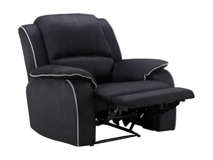 Vente-unique Relaxfauteuil microvezel HERNANI - zwart