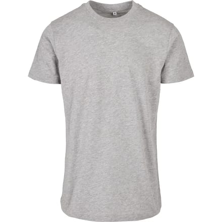 Build your Brand Basic Round Neck T-Shirt BYBB010 - Heather Grey - 4XL