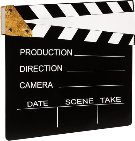 CHRISTIANFABRICATIONS - Filmklapper decoratie 28 x 28,5 cm van personaliseerbaar karton