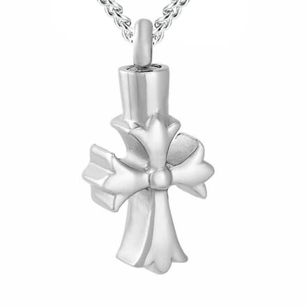 Fako Bijoux® - Ketting - Ashanger / Assieraad - Kruisje - Staal