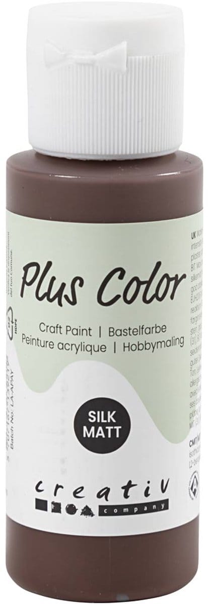 Plus Color Acrylverf, chocolate, 60 ml/ 1 fles