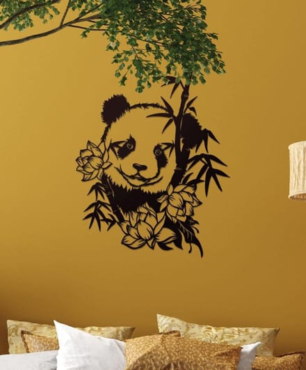 Wanddecoratie dieren | Panda - L (51x60cm)