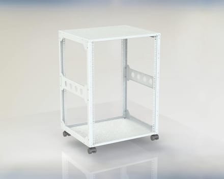 Open Frame 15U 19 Inch Mini Rackkast 440mm Diep voor Server, Netwerk en Studio