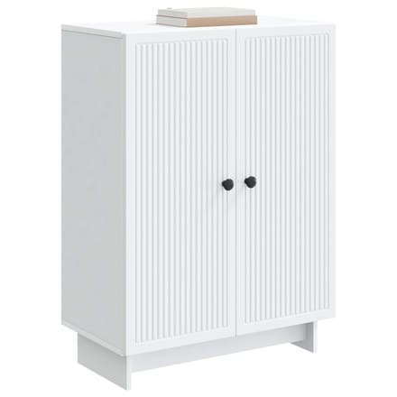 vidaXL - Dressoir - Wit - 66 - x - 34,5 - x - 90 - cm - Bewerkt - hout
