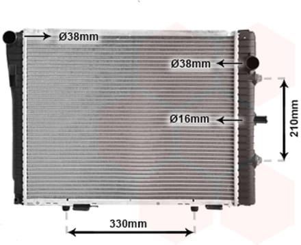 Van Wezel - RADIATOR VOOR MERCEDES BENZ C-CLASS W202 1993-2000 2025005103