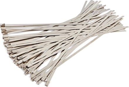 50 Delig RVS Kabelbinder / Tie-wrap assortiment 7,9 x 500 mm.