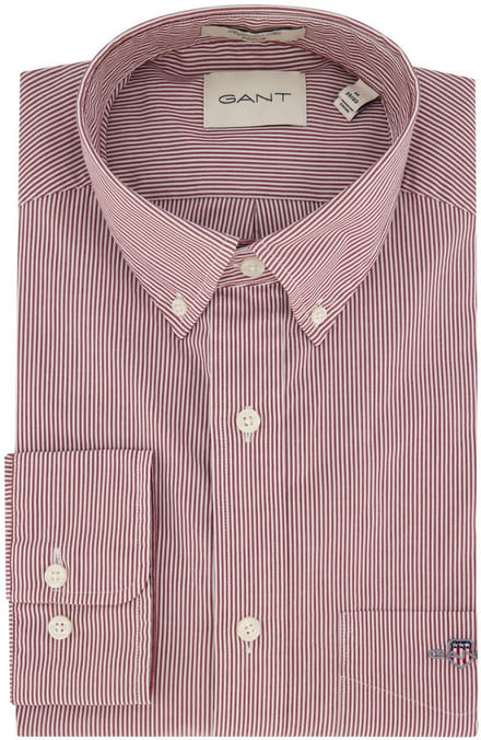 Gant casual overhemd regular fit rood katoen