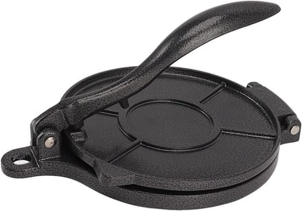 Tortilla Pers - Deeg Pers Maker - Zelf Tortillas Maken - Multifunctioneel Ontwerp - 20 cm - Zwart