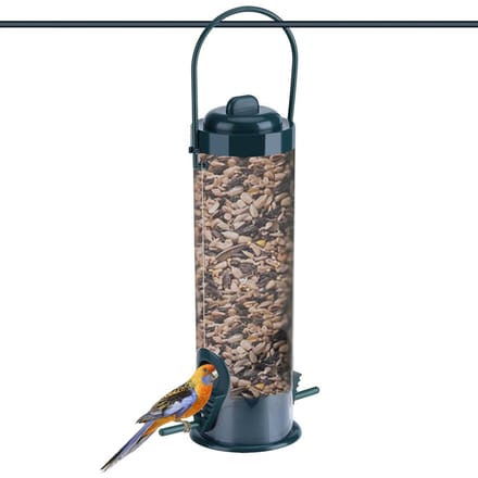 1 stuks Buiten Tuin Plastic Transparant Hangend Wilde Vogel Voederzaad Container Opslag gray