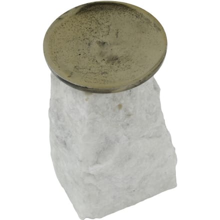 PTMD - Kandelaar Nimo - Wit - 9x9x16cm