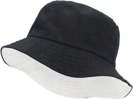 Jumada's - Reversible Bucket Hat - S/M - Zwart/Beige