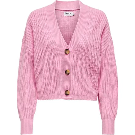 Regular fit gebreid jack met enkelrijige knoopsluiting Model 'CAROL NICE'