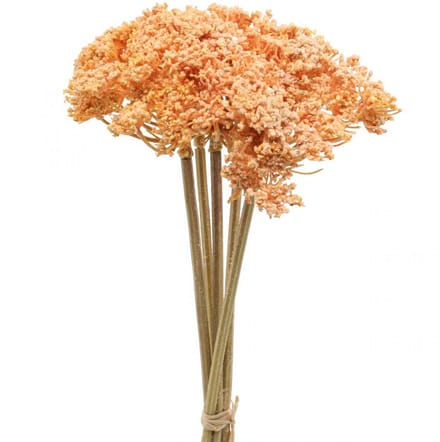 Duizendblad kunst kunstbloemen oranje 50cm 5st in bos, 5 stuks