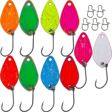 Vis Set - Snoekbaars kunstaas - Snoekbaars vissen - UV-actieve lepels - 5 lepels 1g - Multicolor