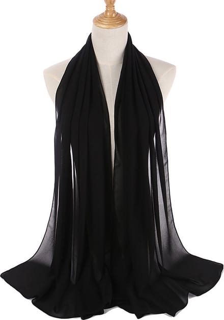 Cabantis Hoofddoek Sjaal - Hijab - Sjaal dames - Zwart